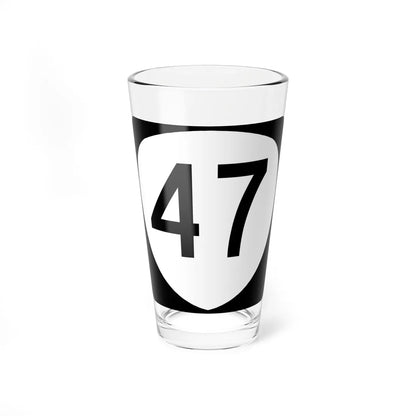 OR 47 (Oregon) (Road Sign) Pint Glass 16oz 16oz - Go Mug Yourself