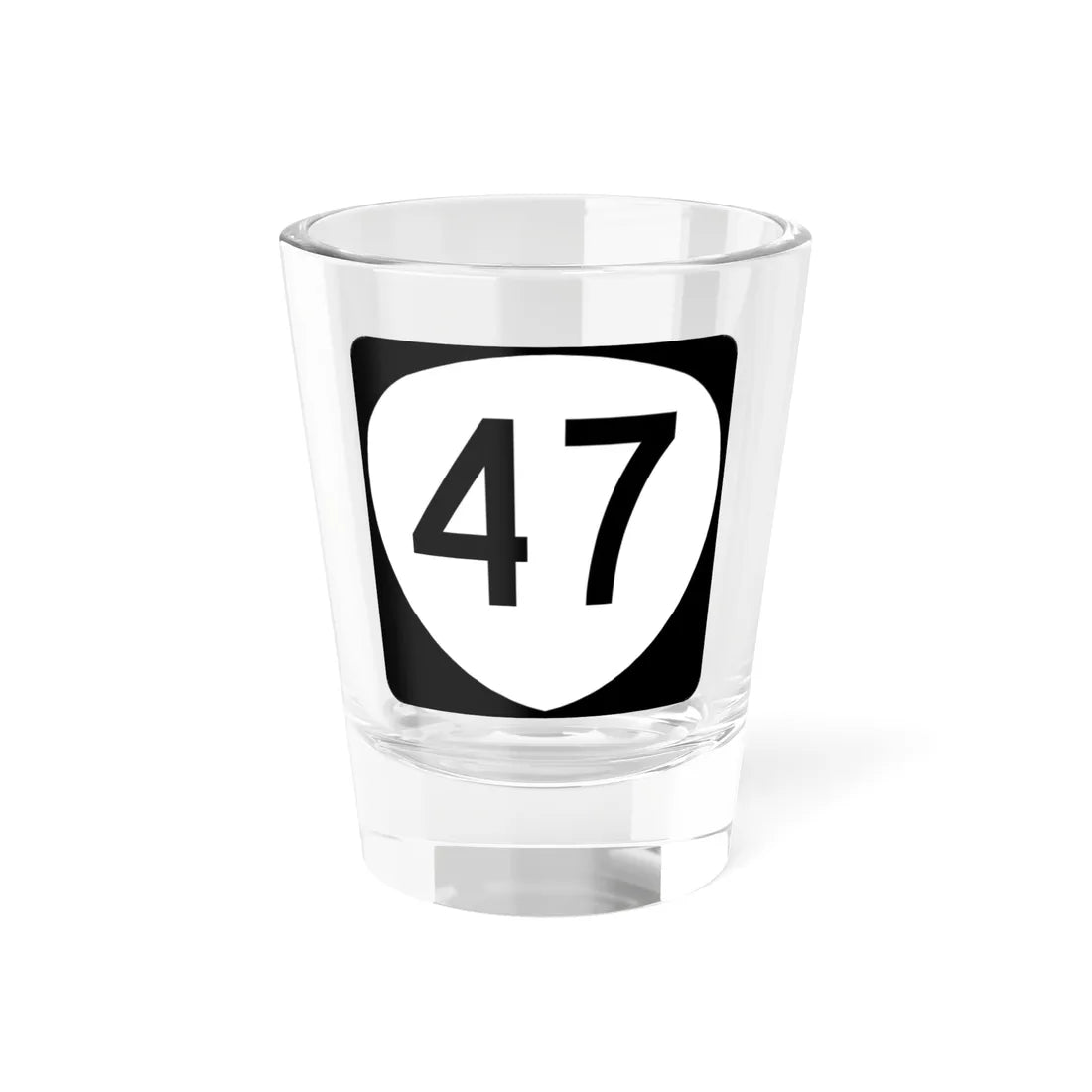 OR 47 (Oregon) (Road Sign) Shot Glass 1.5oz 1.5oz - Go Mug Yourself