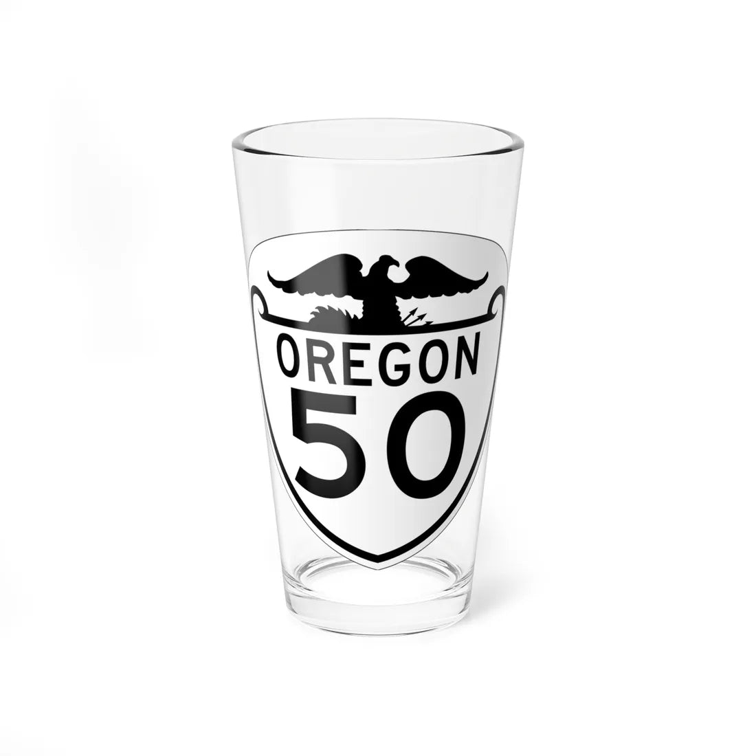 OR 50 1948 (Oregon) (Road Sign) Pint Glass 16oz 16oz - Go Mug Yourself