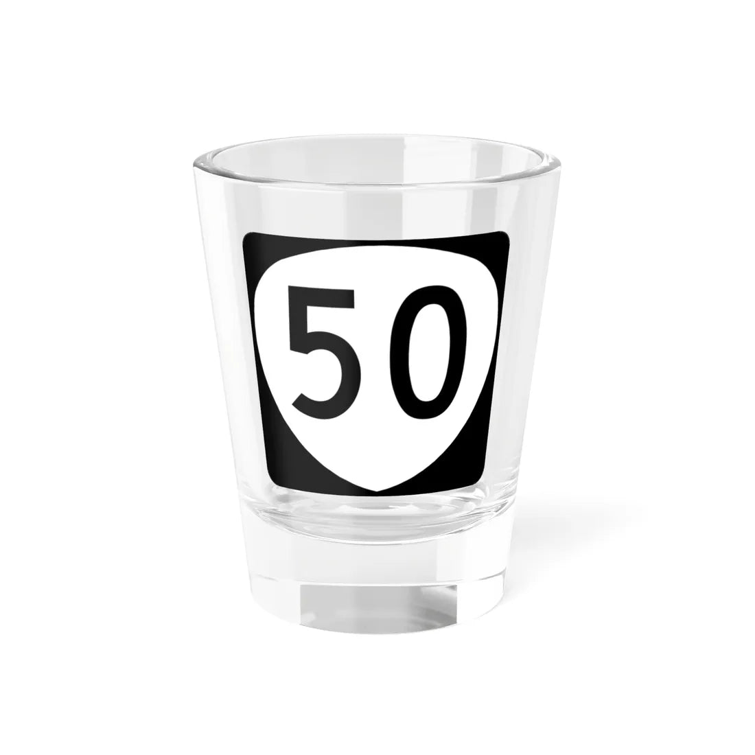 OR 50 (Oregon) (Road Sign) Shot Glass 1.5oz 1.5oz - Go Mug Yourself