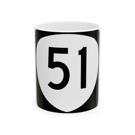 OR 51 (Oregon) (Road Sign) White Coffee Mug 11oz - Go Mug Yourself