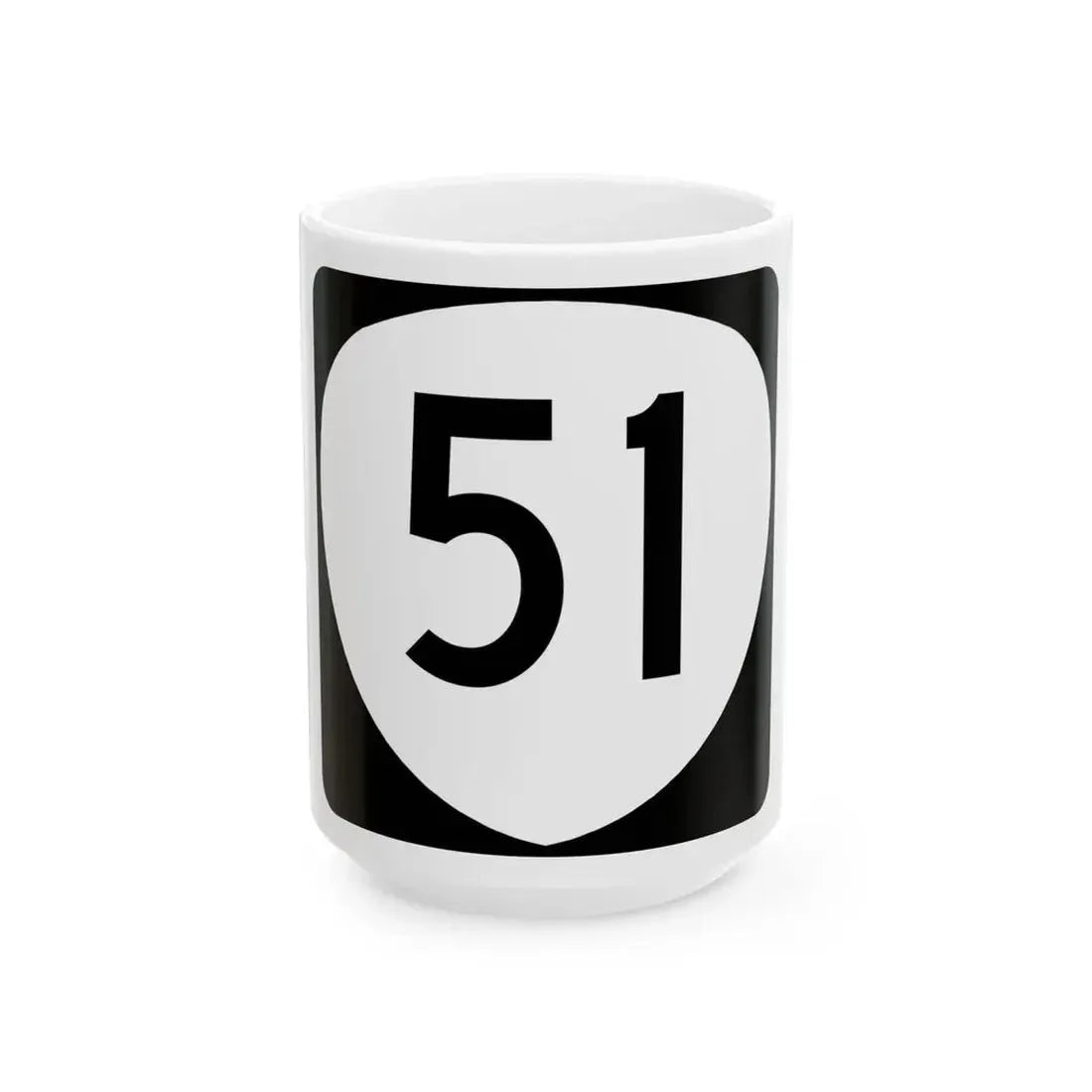 OR 51 (Oregon) (Road Sign) White Coffee Mug 15oz - Go Mug Yourself