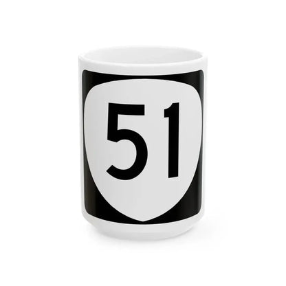 OR 51 (Oregon) (Road Sign) White Coffee Mug 15oz - Go Mug Yourself