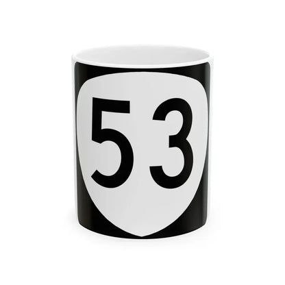OR 53 (Oregon) (Road Sign) White Coffee Mug 11oz - Go Mug Yourself