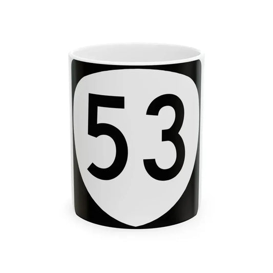 OR 53 (Oregon) (Road Sign) White Coffee Mug 11oz - Go Mug Yourself