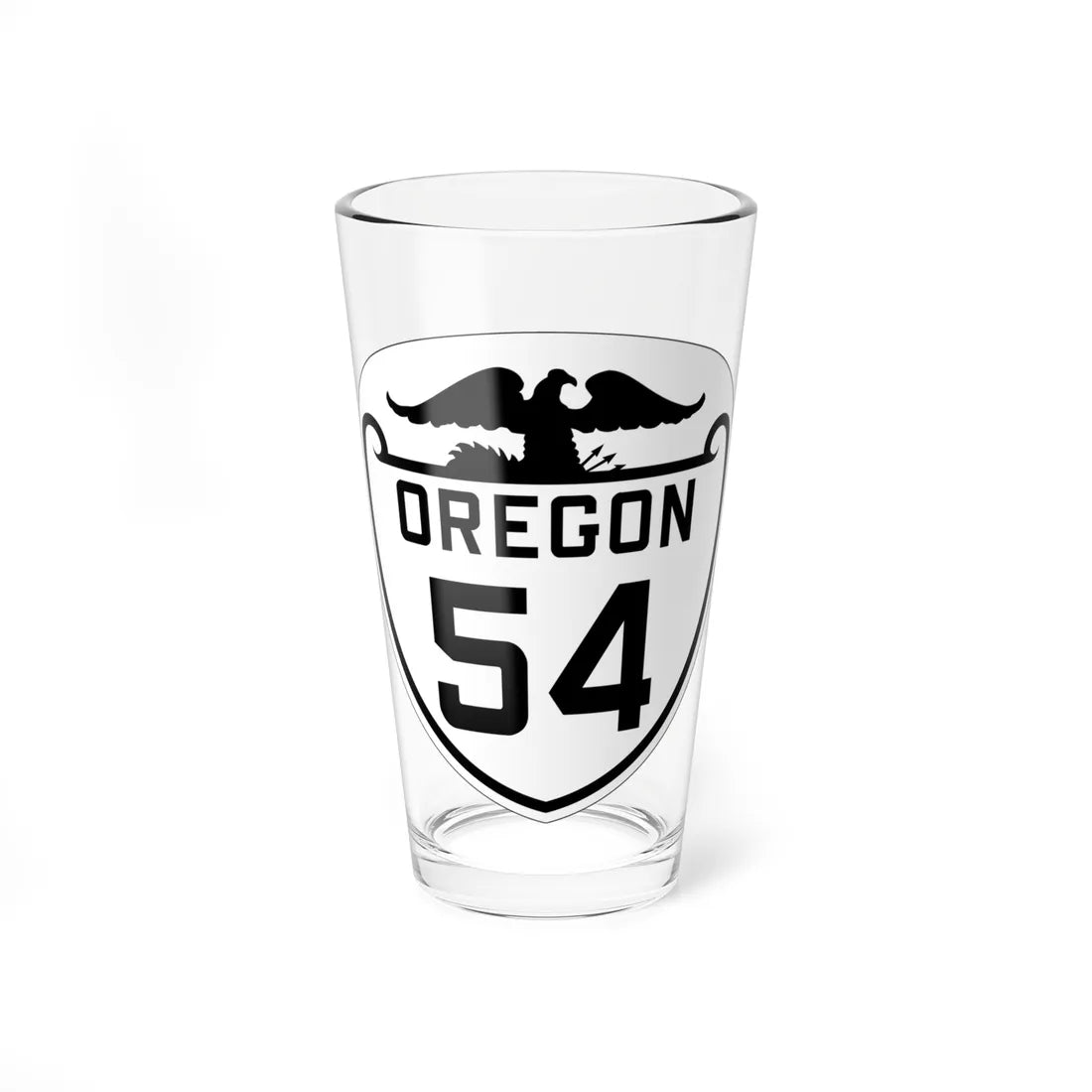 OR 54 1932 (Oregon) (Road Sign) Pint Glass 16oz 16oz - Go Mug Yourself