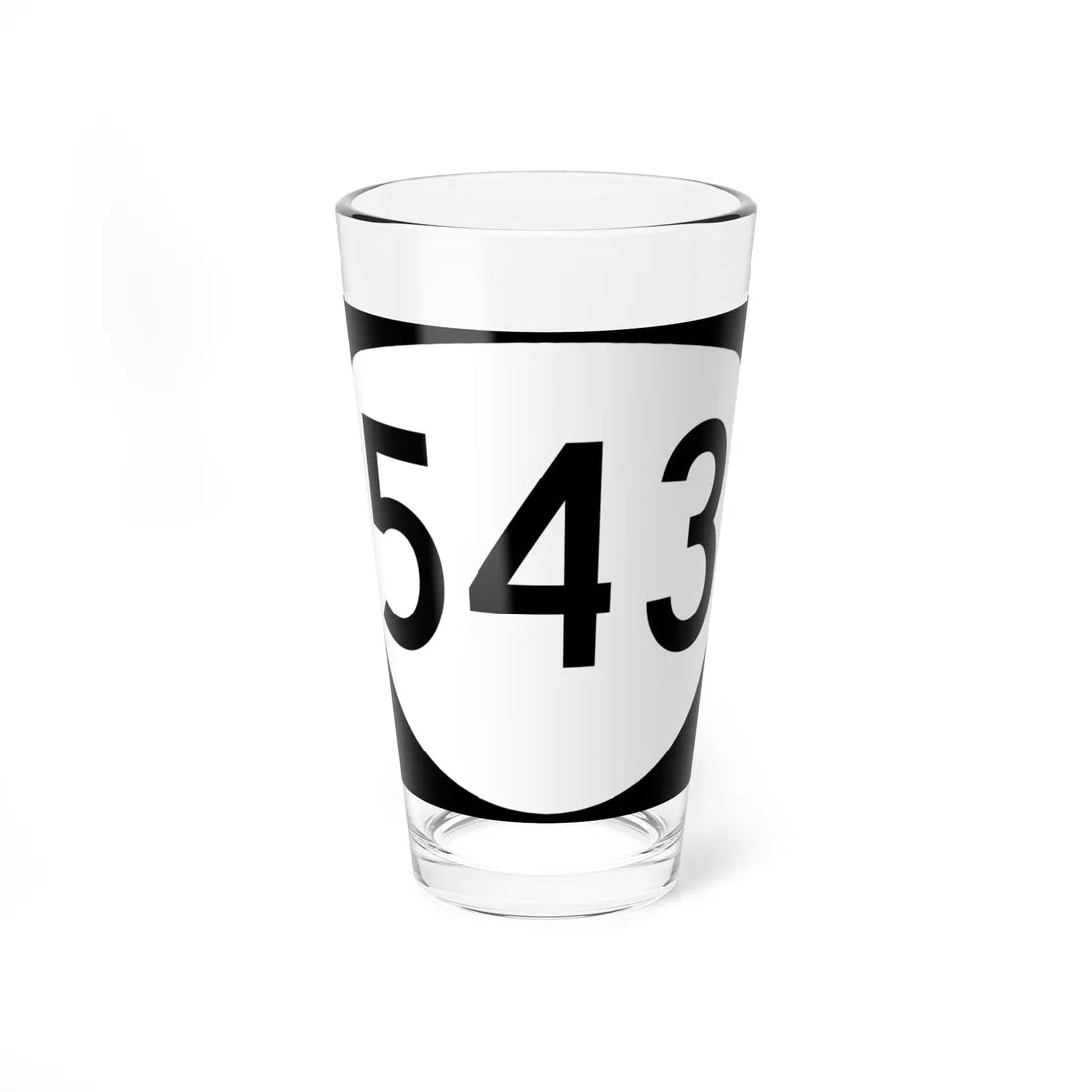 OR 543 (Oregon) (Road Sign) Pint Glass 16oz - Go Mug Yourself