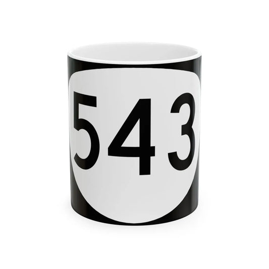 OR 543 (Oregon) (Road Sign) White Coffee Mug 11oz - Go Mug Yourself