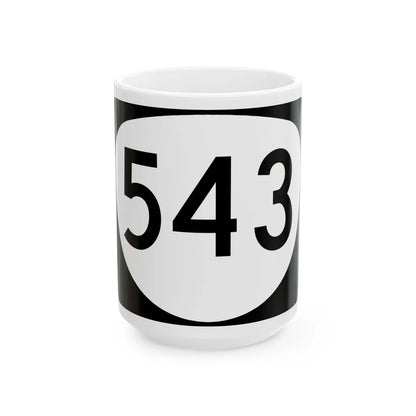 OR 543 (Oregon) (Road Sign) White Coffee Mug 15oz - Go Mug Yourself