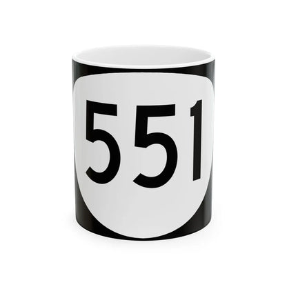 OR 551 (Oregon) (Road Sign) White Coffee Mug 11oz - Go Mug Yourself