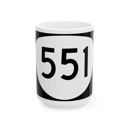 OR 551 (Oregon) (Road Sign) White Coffee Mug 15oz - Go Mug Yourself