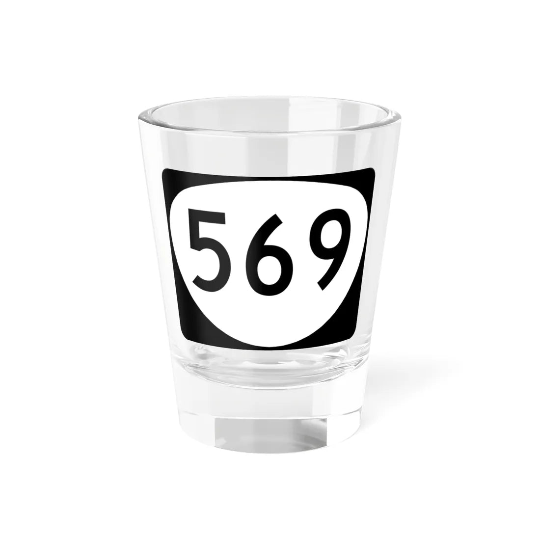 OR 569 (Oregon) (Road Sign) Shot Glass 1.5oz 1.5oz - Go Mug Yourself
