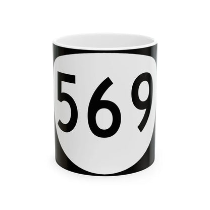 OR 569 (Oregon) (Road Sign) White Coffee Mug 11oz - Go Mug Yourself