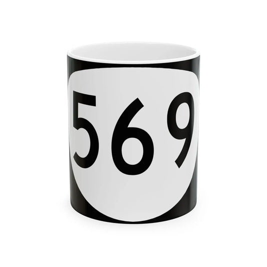 OR 569 (Oregon) (Road Sign) White Coffee Mug 11oz - Go Mug Yourself