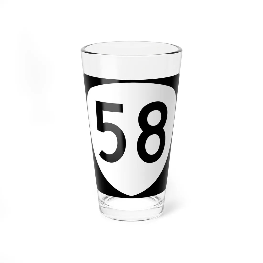 OR 58 (Oregon) (Road Sign) Pint Glass 16oz - Go Mug Yourself