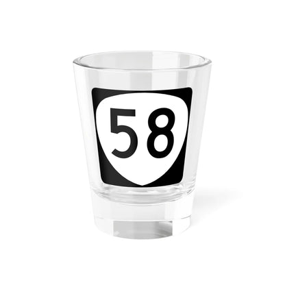 OR 58 (Oregon) (Road Sign) Shot Glass 1.5oz 1.5oz - Go Mug Yourself