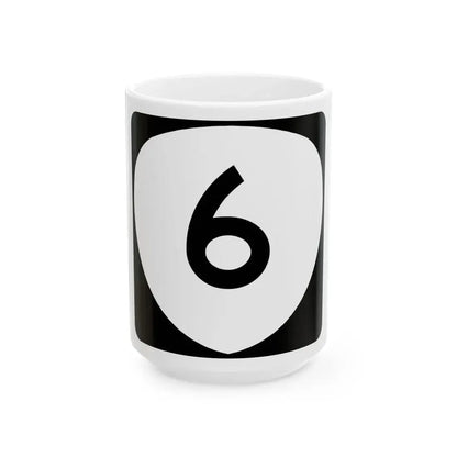 OR 6 (Oregon) (Road Sign) White Coffee Mug 15oz - Go Mug Yourself