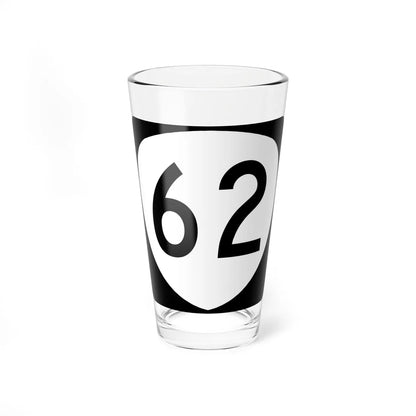 OR 62 (Oregon) (Road Sign) Pint Glass 16oz - Go Mug Yourself