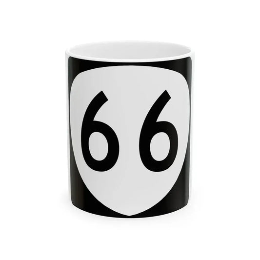 OR 66 (Oregon) (Road Sign) White Coffee Mug 11oz - Go Mug Yourself