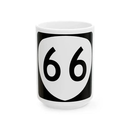 OR 66 (Oregon) (Road Sign) White Coffee Mug 15oz - Go Mug Yourself