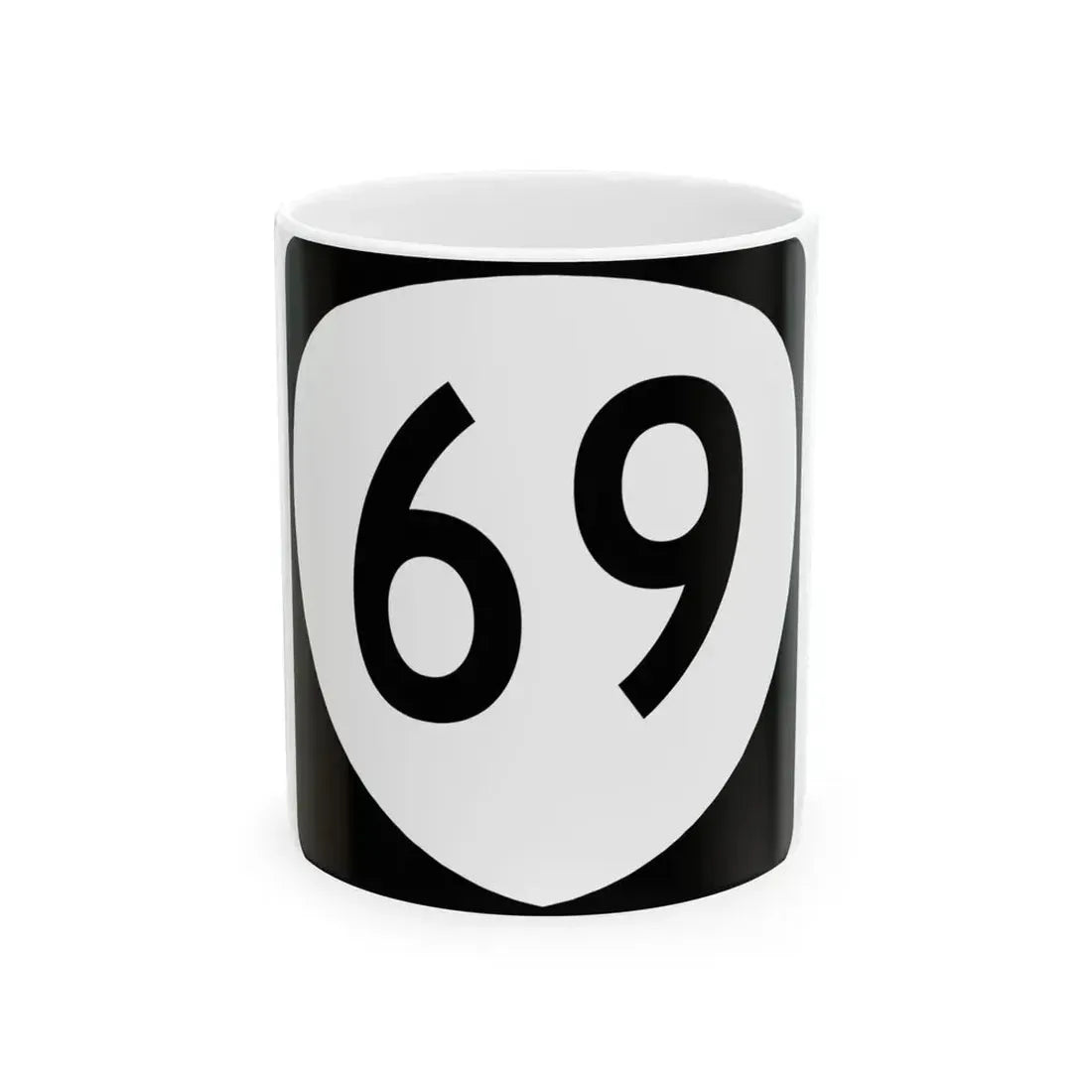 OR 69 (Oregon) (Road Sign) White Coffee Mug 11oz - Go Mug Yourself
