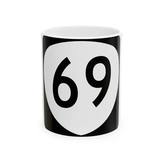 OR 69 (Oregon) (Road Sign) White Coffee Mug 11oz - Go Mug Yourself