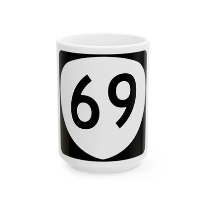 OR 69 (Oregon) (Road Sign) White Coffee Mug 15oz - Go Mug Yourself