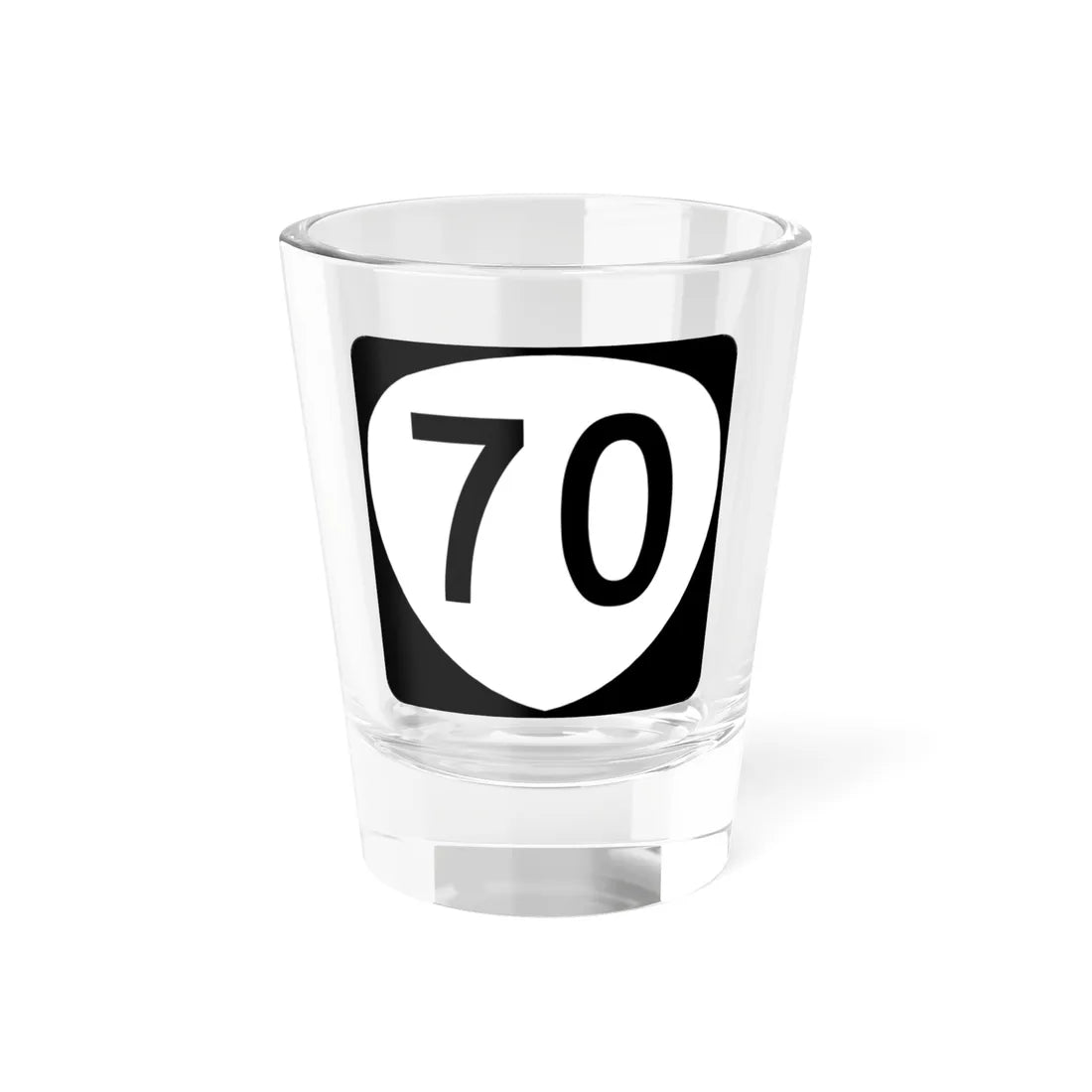OR 70 (Oregon) (Road Sign) Shot Glass 1.5oz 1.5oz - Go Mug Yourself
