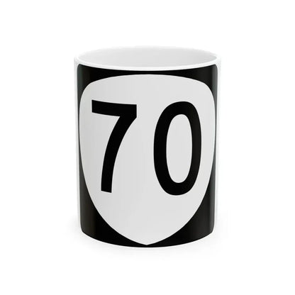 OR 70 (Oregon) (Road Sign) White Coffee Mug 11oz - Go Mug Yourself