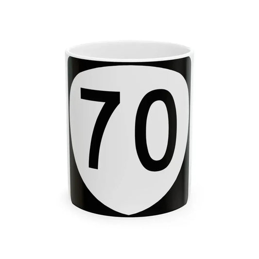 OR 70 (Oregon) (Road Sign) White Coffee Mug 11oz - Go Mug Yourself