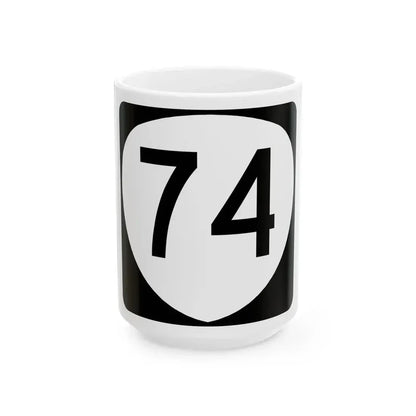 OR 74 (Oregon) (Road Sign) White Coffee Mug 15oz - Go Mug Yourself