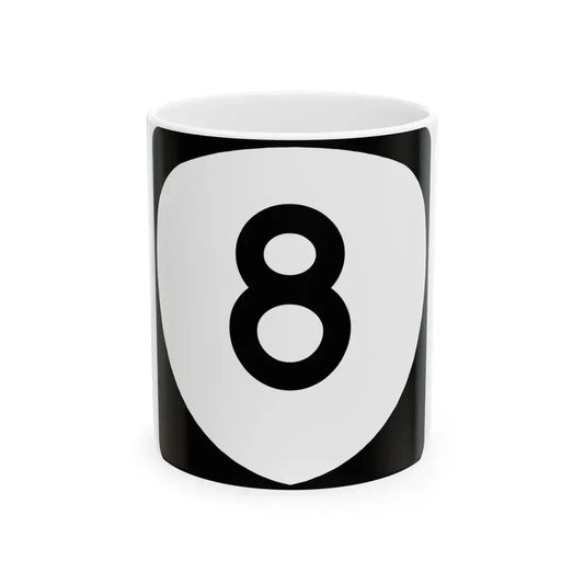 OR 8 (Oregon) (Road Sign) White Coffee Mug 11oz - Go Mug Yourself