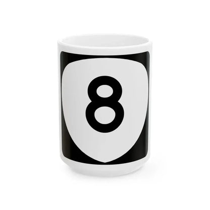 OR 8 (Oregon) (Road Sign) White Coffee Mug 15oz - Go Mug Yourself