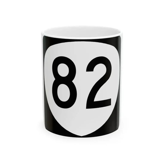OR 82 (Oregon) (Road Sign) White Coffee Mug 11oz - Go Mug Yourself