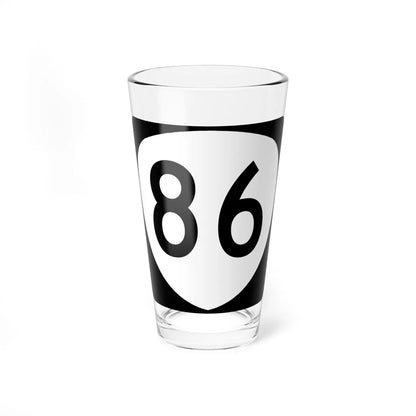 OR 86 (Oregon) (Road Sign) Pint Glass 16oz 16oz - Go Mug Yourself