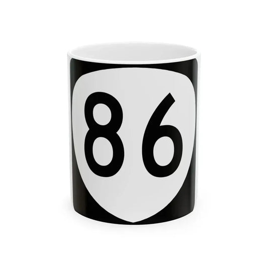 OR 86 (Oregon) (Road Sign) White Coffee Mug 11oz - Go Mug Yourself