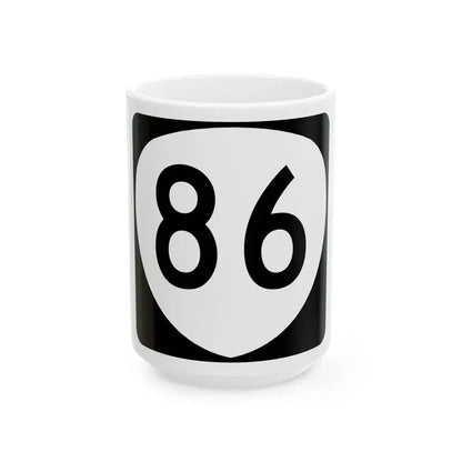 OR 86 (Oregon) (Road Sign) White Coffee Mug 15oz - Go Mug Yourself