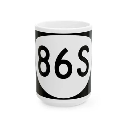 OR 86S (Oregon) (Road Sign) White Coffee Mug 15oz - Go Mug Yourself