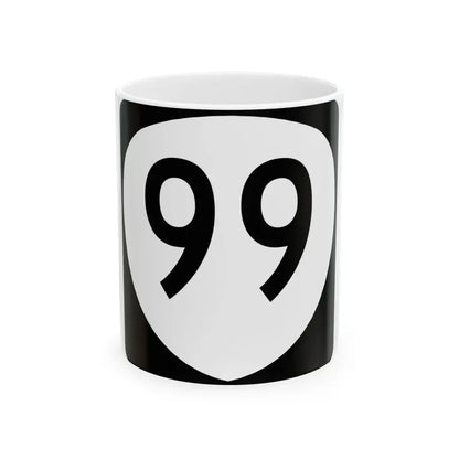 OR 99 (Oregon) (Road Sign) White Coffee Mug 11oz - Go Mug Yourself