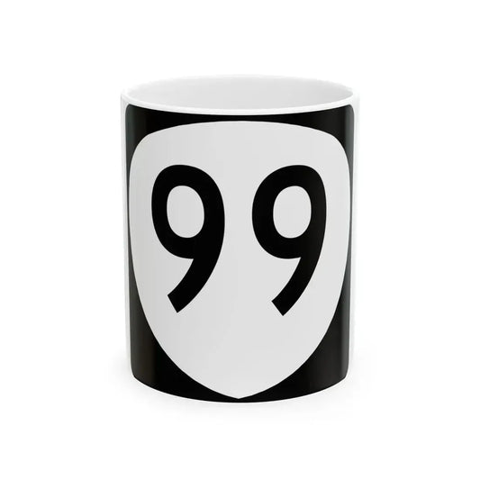 OR 99 (Oregon) (Road Sign) White Coffee Mug 11oz - Go Mug Yourself
