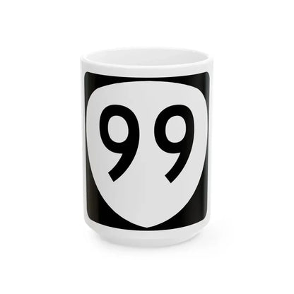 OR 99 (Oregon) (Road Sign) White Coffee Mug 15oz - Go Mug Yourself