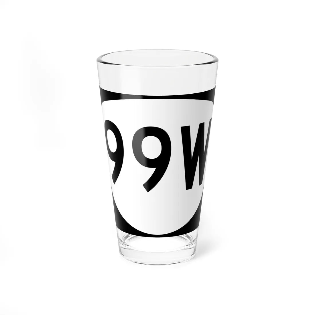 OR 99W (Oregon) (Road Sign) Pint Glass 16oz 16oz - Go Mug Yourself