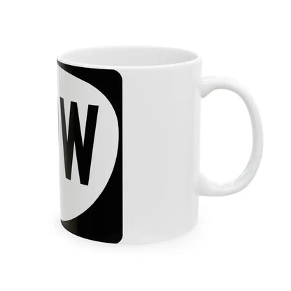 OR 99W (Oregon) (Road Sign) White Coffee Mug - Go Mug Yourself