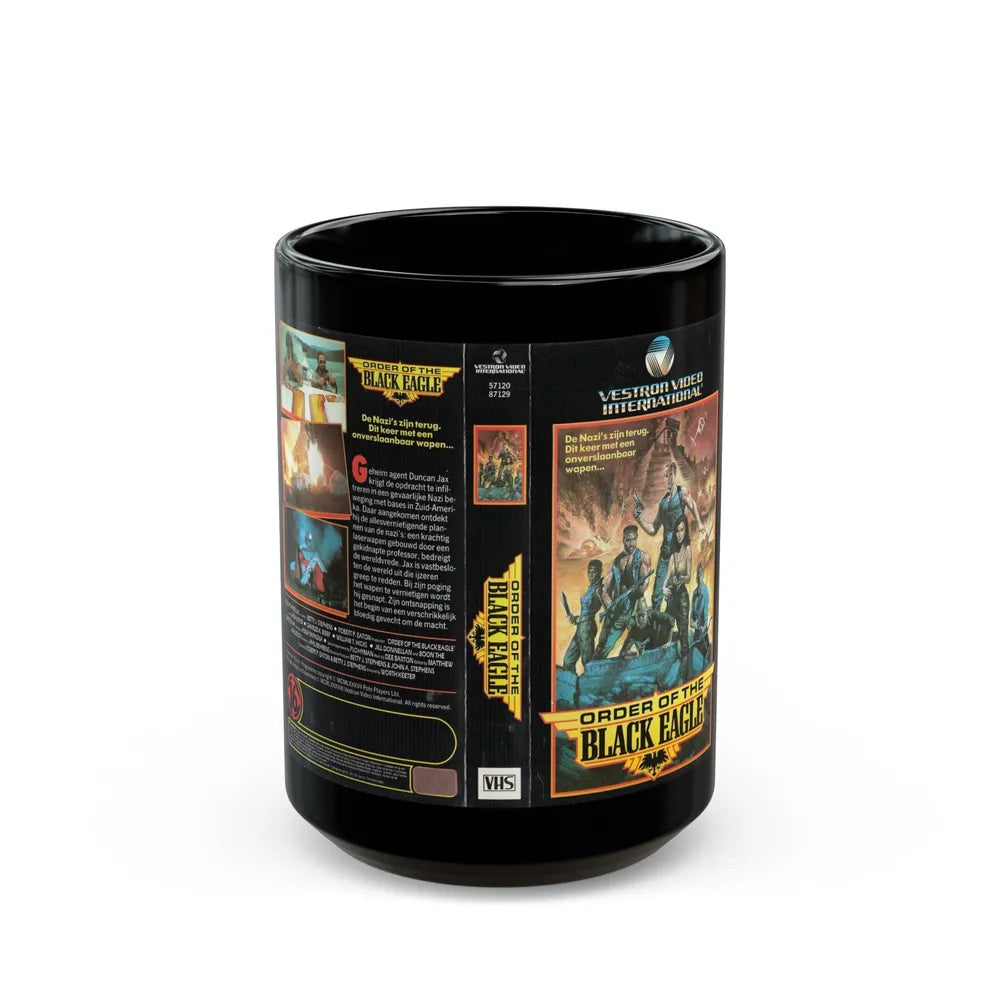 ORDER OF THE BLACK EAGLE VESTRON VIDEO INTERNATIONAL (VHS COVER) - Black Coffee Mug-15oz-Go Mug Yourself