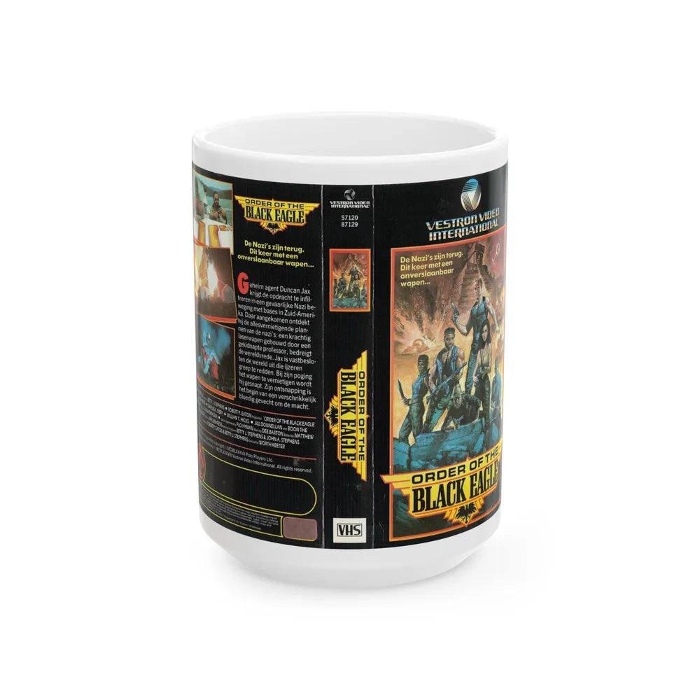 ORDER OF THE BLACK EAGLE VESTRON VIDEO INTERNATIONAL (VHS COVER) - White Coffee Mug-15oz-Go Mug Yourself