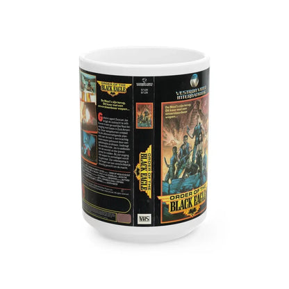 ORDER OF THE BLACK EAGLE VESTRON VIDEO INTERNATIONAL (VHS COVER) - White Coffee Mug 15oz - Go Mug Yourself