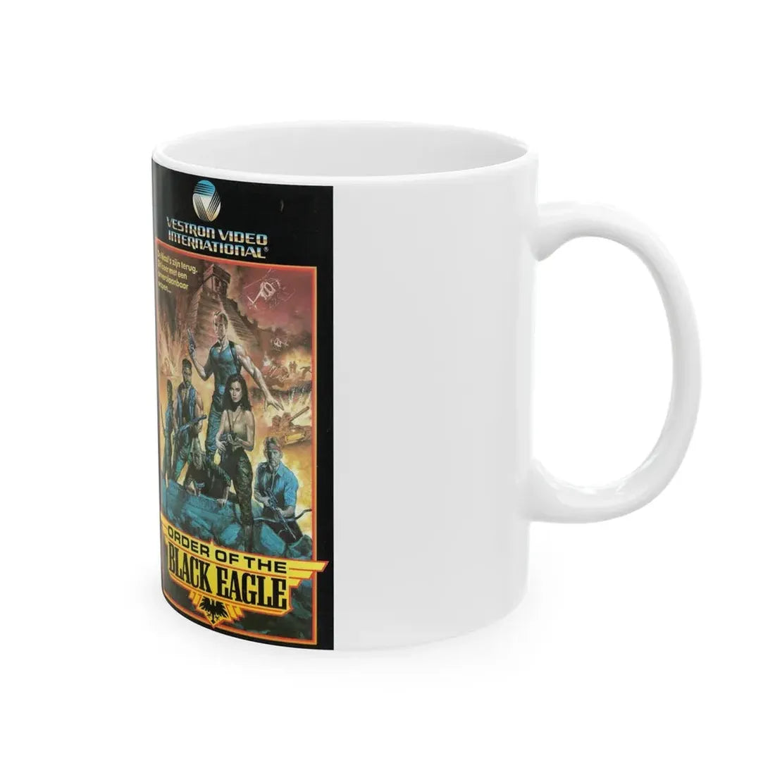 ORDER OF THE BLACK EAGLE VESTRON VIDEO INTERNATIONAL (VHS COVER) - White Coffee Mug - Go Mug Yourself