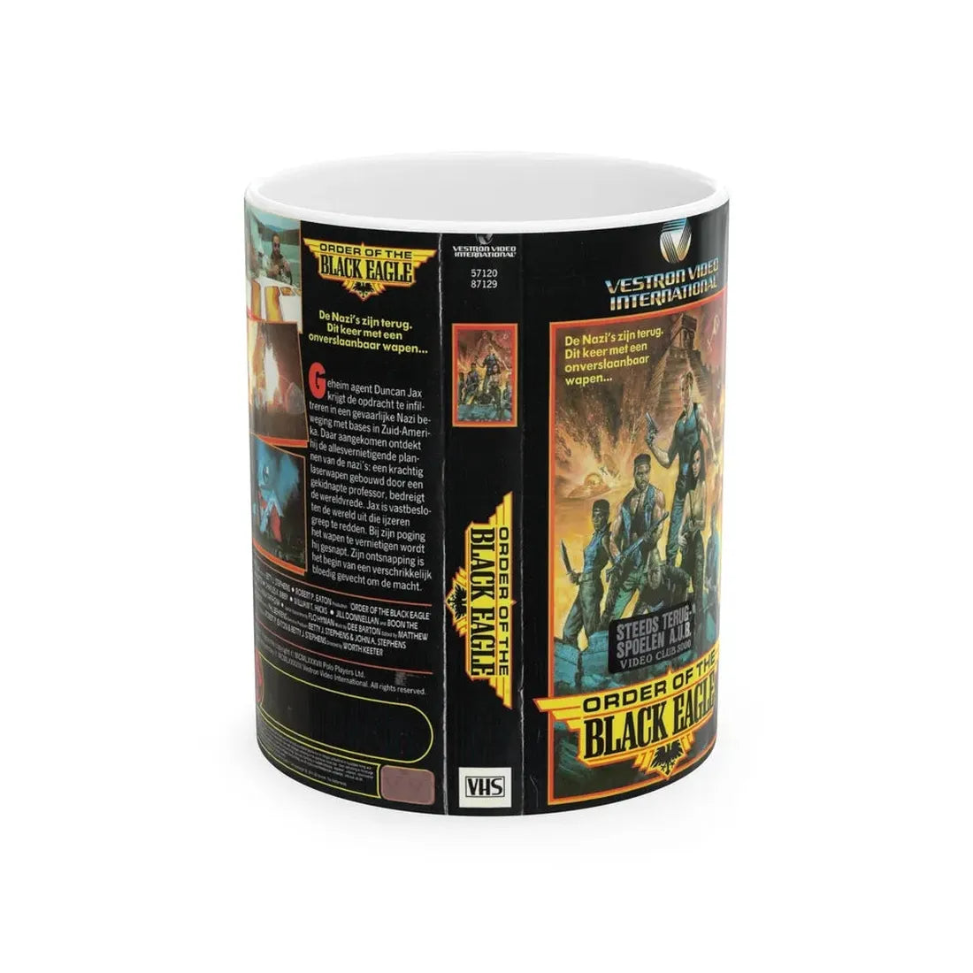 ORDER OF THE BLACK EAGLE (VHS COVER) - White Coffee Mug 11oz - Go Mug Yourself