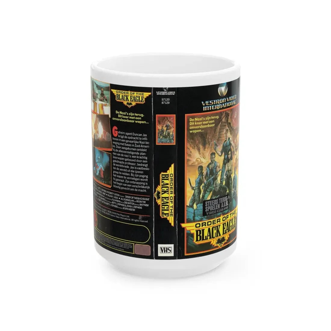 ORDER OF THE BLACK EAGLE (VHS COVER) - White Coffee Mug 15oz - Go Mug Yourself