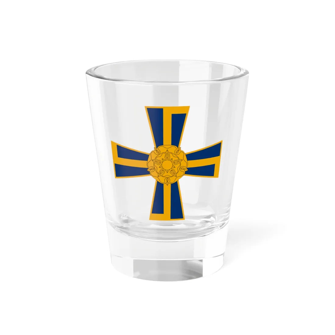 Order of the Cross of Liberty of Finland heraldic (Finland) (Coat of Arms) Shot Glass 1.5oz 1.5oz - Go Mug Yourself